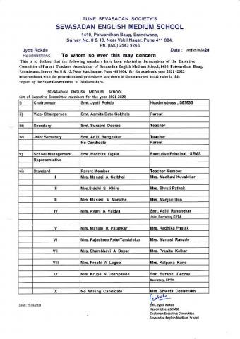 Executive Committee 2021-22