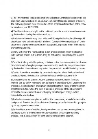 Minutes of the General Body MeetingPrimary (21-22)