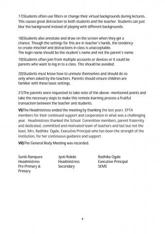 Minutes of the General Body MeetingPrimary (21-22)