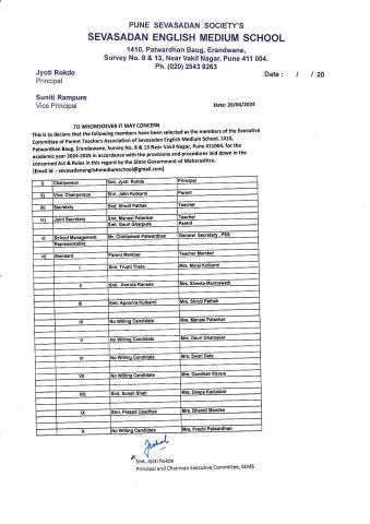 Executive Committee 2024-25